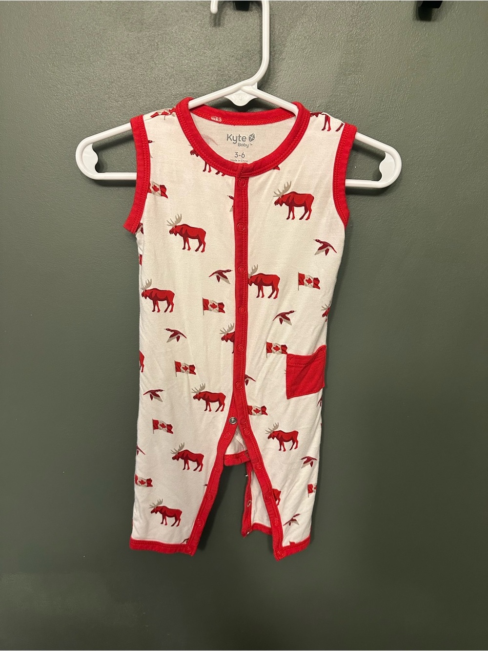 Kyte Baby 3-6M Canada Print Romper